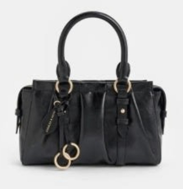 여성가방 찰스앤키스 브리튼 러치드 탑 핸들 토트백 2컬러