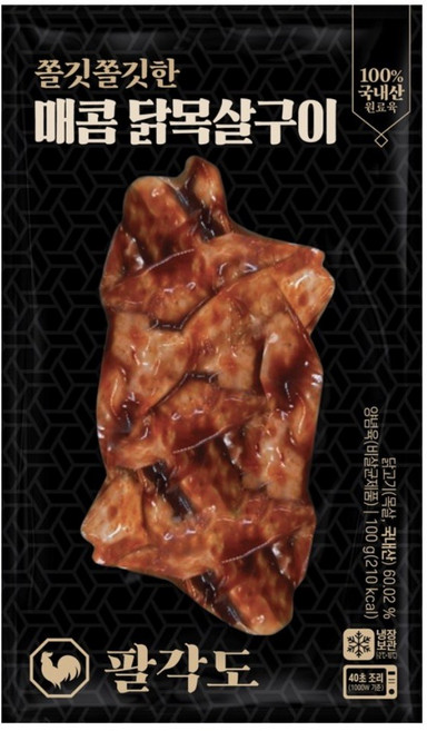 팔각도 매콤닭목살구이, 2개, 100g