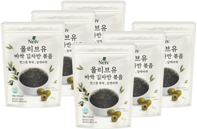 [네이브] 올리브유 바싹 김자반볶음 35g x 6개입 / 달지않은 올리브유 김자반, 6개