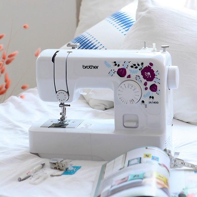 부라더 가정용 미싱 JA1400 [수강증+서적+전용 확장 테이블] 브라더 재봉틀 재봉기, JA1400+수강증+서적+확장테이블