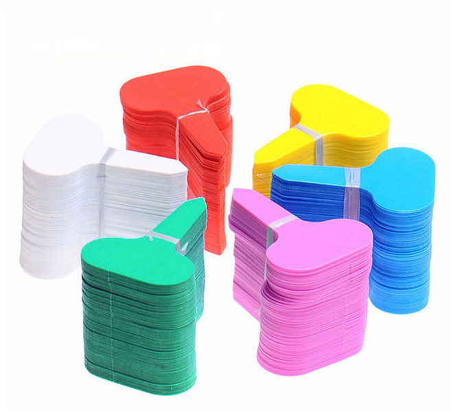 소형 식물 이름표 화분 네임택 100개, 5cmX7cm, 레드