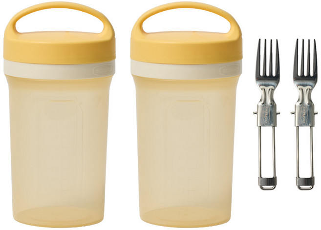 이지앤프리 프레시타워 과일샐러드 도시락통 대 750ml 2P, 프레시타워 도시락통 대 750ml 2P 망고