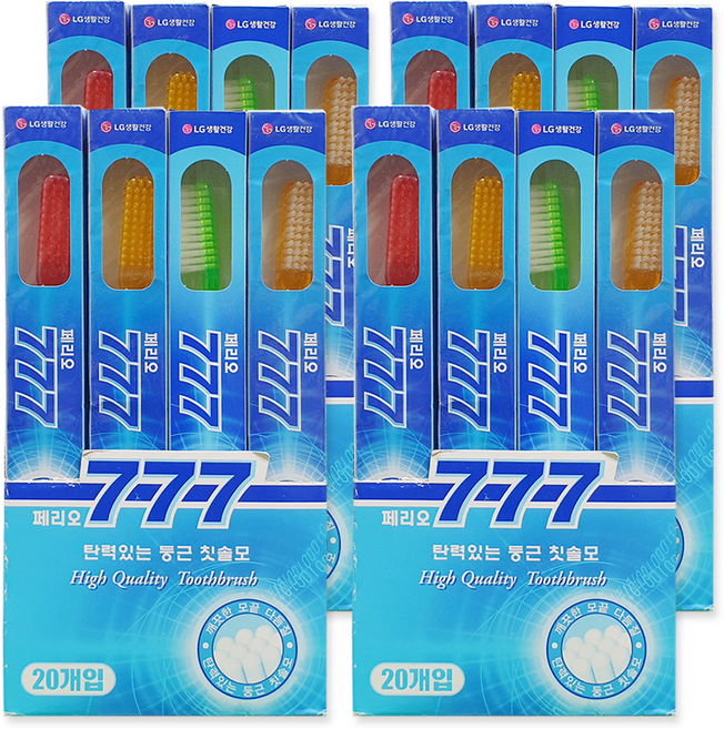 페리오 777 칫솔, 20개입, 4개