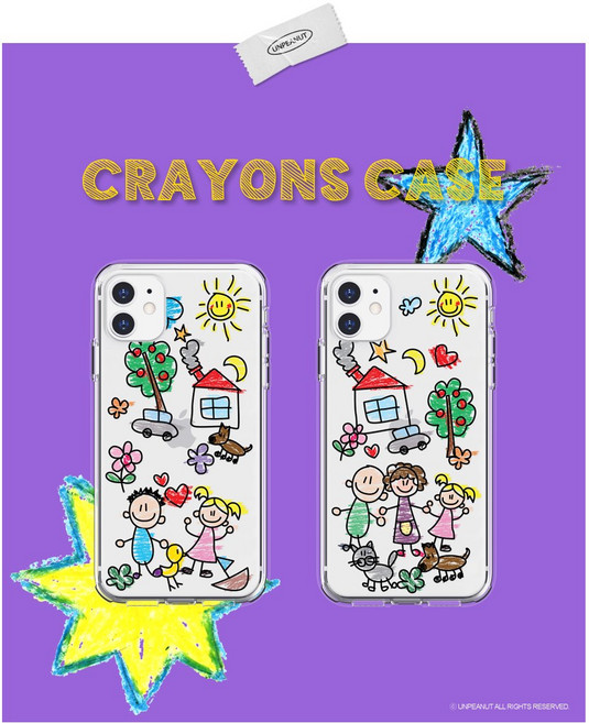 언피넛 크레파스 에어가드 투명 젤리케이스