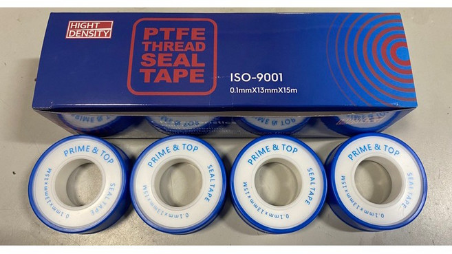 PRIME & TOP 高密度 PTFE 止洩帶 0.1mmx13mmx15m, 1個