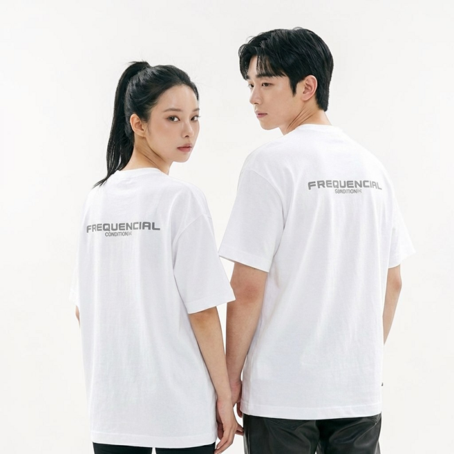 에이프릴랩스 남녀공용 300g 16수 오버핏 반팔 라운드 티셔츠