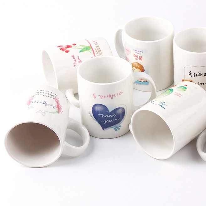 특별한생활 맞춤제작포토머그컵 머그컵 포토머그컵 미니컵 물컵 기념품, 1개, A화이트