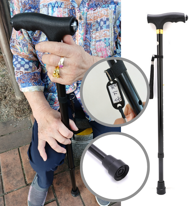 실비마켓 안전한 동반자 노인 어르신 지팡이, 1개, 일자형 지팡이