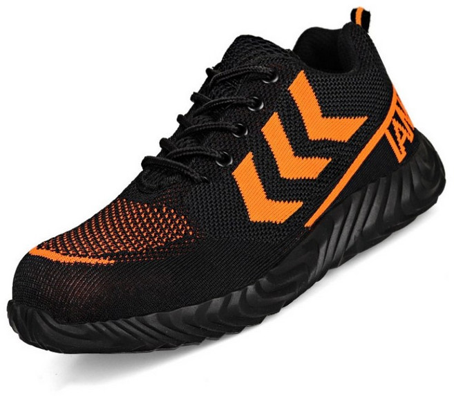 工作鞋 防護鞋 鋼頭鞋 勞保鞋 飛織防臭透氣 防砸 休閒舒適 工地防護鞋