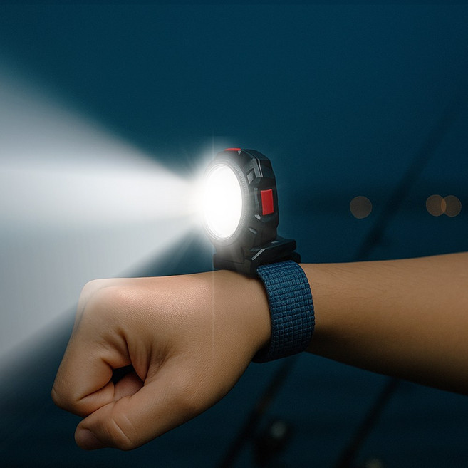 LED 손목라이트 3in1 헤드랜턴 후레쉬 650루멘 캠핑 낚시 야간 작업 LC-63, 1개