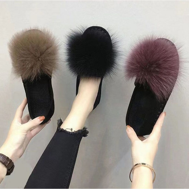 MIROSE 러블리 퍼블룸 플랫슈즈 여성 단화 로퍼 겨울신발 편한 신발