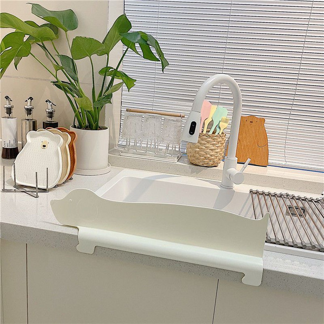 싱크 워터 배플 주방 싱크대 싱크대 워터 배플 싱크대 스플래시 배플 배플 스플래시 방지 우유 개, [크림 화이트] 우유 개, 1개