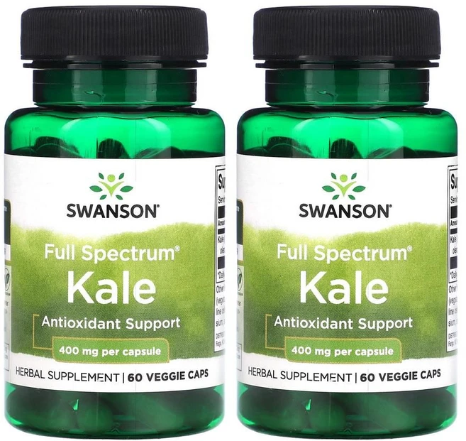 스완슨 풀 스펙트럼 케일 400mg 베지 캡슐 60정, Swanson, 2개 - 쿠팡