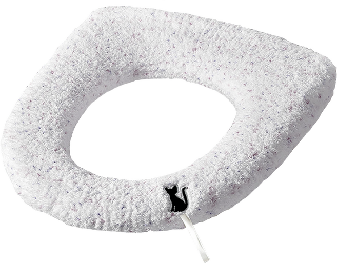 홈데코레 완전커버 씌우는 극세사 변기시트커버, 1개, 퍼플&핑크