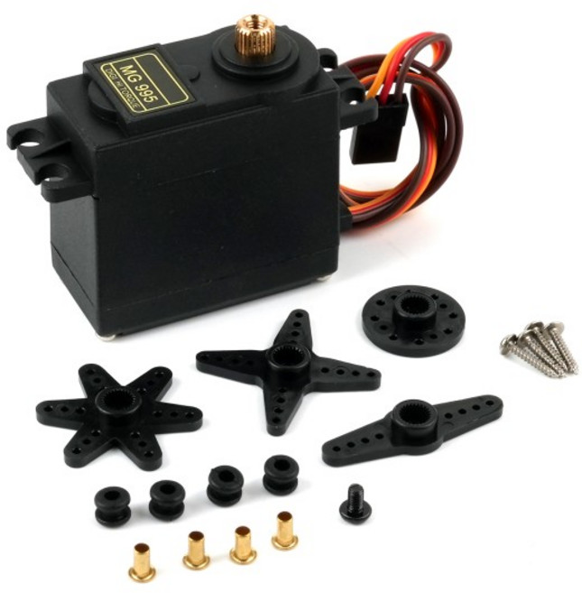 15KG RC 서보 표준 디지털 MG995 180/270/360 Arduino UN O 자동차 모델 헬리콥터 용 메탈 기어, 02 MG995 360 Degree