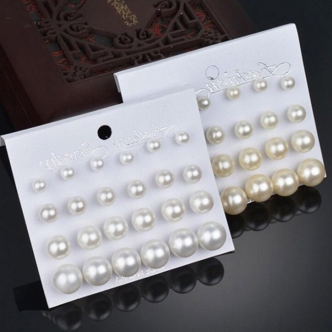 진주 귀걸이 12쌍 베이직 심플 데일리 면접 클래식 미니