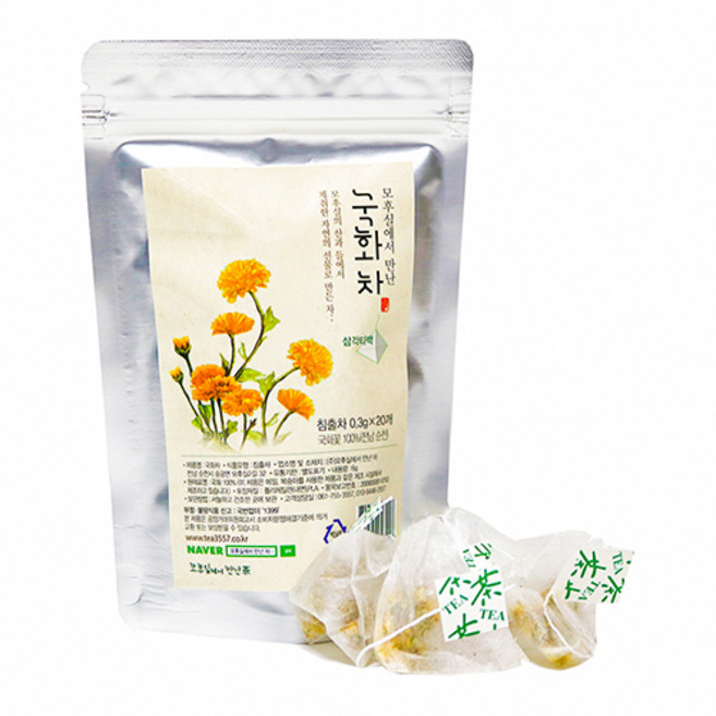 모후실 차 정성을 담은 티백차 여인애차 아침애차 하루애차 정원애차와 꽃차들, 6g, 1개, 20개입