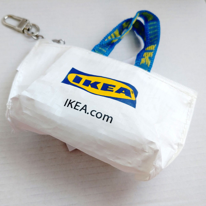 POPOON 이케아 다용도 동전지갑 키홀더 미니 소형 동전가방 열쇠고리 파우치 화장품 시크릿 키링, 1개, 블루+터치펜사은품