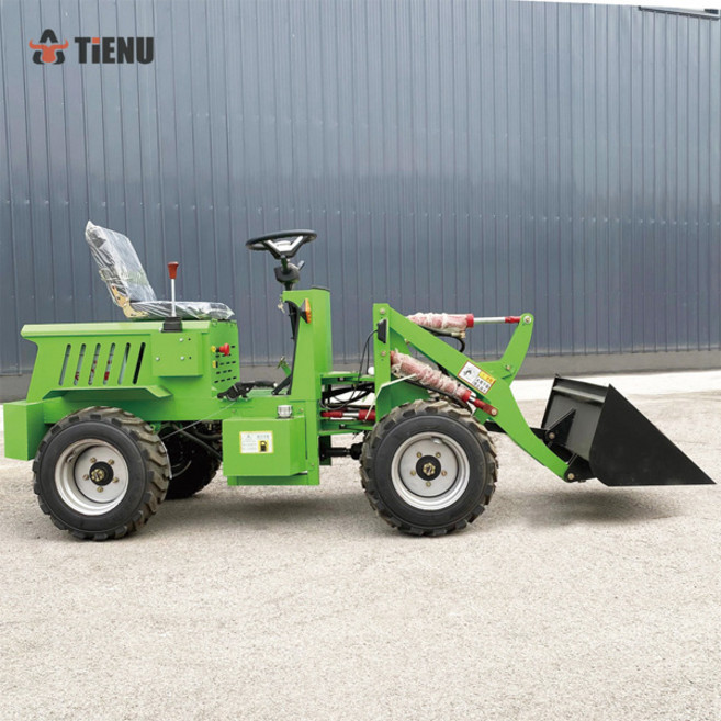 소형 휠 로더 EPA 엔진 탑재 700kg 미니 디젤 농업용 4륜 구동 버킷 포함, 02 녹색, 01 optional, 01 With bucket