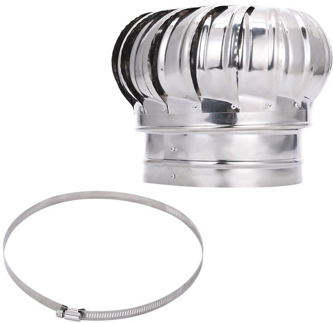 무동력 환풍기 150mm 304 지붕 환기구 흡출기, 304스테인리스스틸 110mm 클램프
