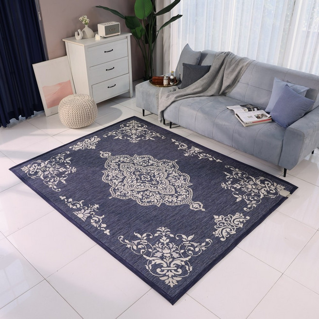 메종다미에 페르시안 카본 탄소매트 전기 온열카페트 면상발열매트, 점보특대형 180cm*230cm, 네이비