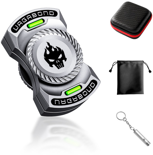 BLACK K7 야광 고급 피젯스피너 메탈 edc 피젯토이 신기한 스트레스 장난감, 은색, 1개