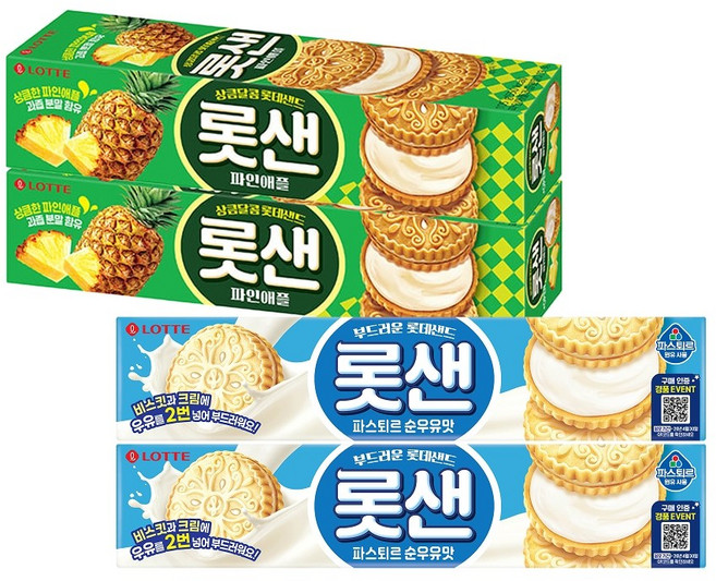 롯샌 파스퇴르 순우유맛 105g+롯샌 오리지날 105g, 420g, 1세트