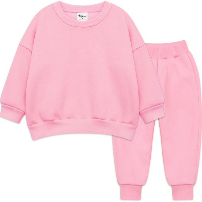 리틀래빗 아동용 컬러 무지 기모 상하의 세트