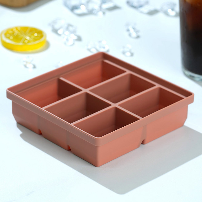 (1+1) 실리콘 얼음틀 국내 생산 아이스트레이 왕얼음틀 파스텔, 피치베이지, 2개