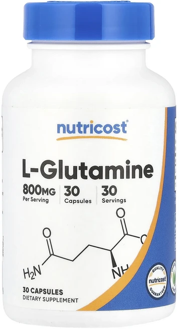 Nutricost L-글루타민 800mg 캡슐 30정, 1개 - 쿠팡