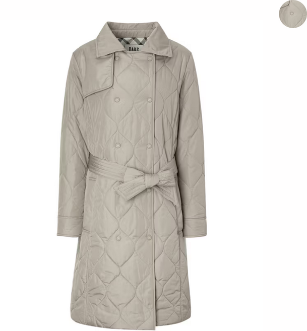 닥스 여성 퀄팅 스트랩 패딩 코트 경량패딩 베이지패딩 여성골프웨어