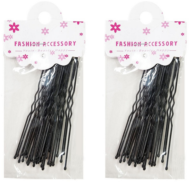 디자인위로 올림머리 업스타일 머리고정 U자형 헤어 실핀 7cm, 2개