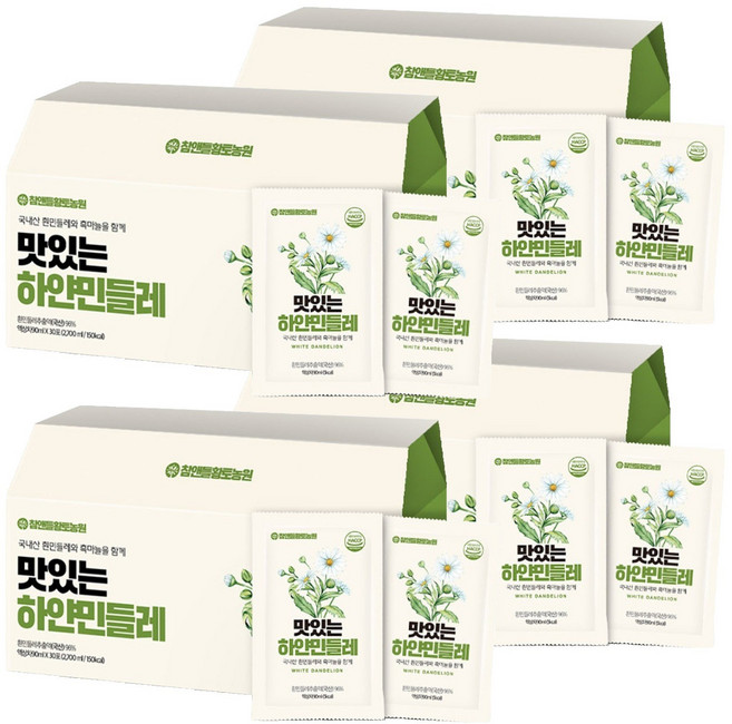 참앤들황토농원 맛있는 하얀 민들레, 2.7L, 4개