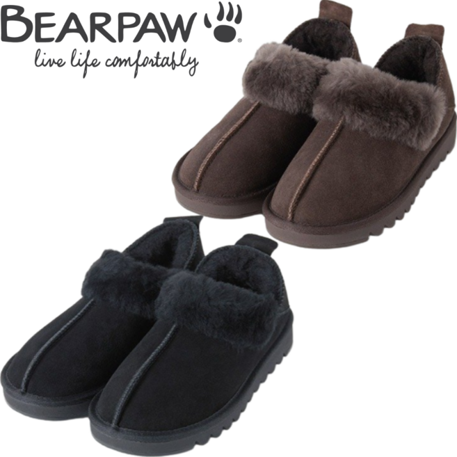 백화점 정품 베어파우 여성 모카신 양털 겨울 방한 퍼안감 기모 한파 출근 데일리 캠핑 커플템