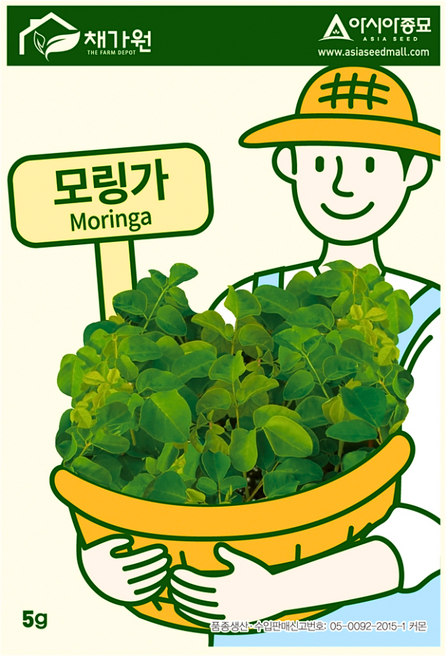 주주씨앗 모링가 씨앗 5g 허브씨앗 채소씨앗 모링가 씨앗 구매 모링가씨앗 판매 모링가 종자 모링가씨앗 파는곳 모링가종자, 1개