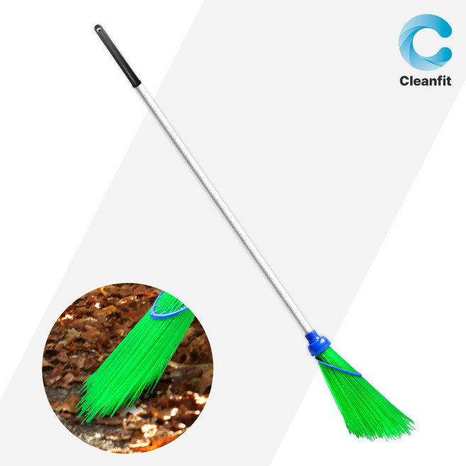 크린핏 개량비 소 골지 알루미늄 빗자루, 초록+블루+블랙, 1개