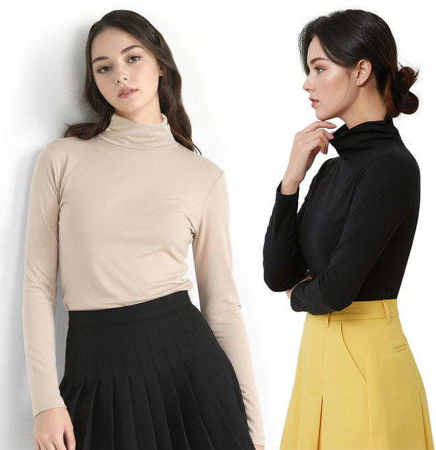 엔조이핏 여성 골프 이너웨어 소프트 기모 가을 겨울 긴팔 이너 티셔츠