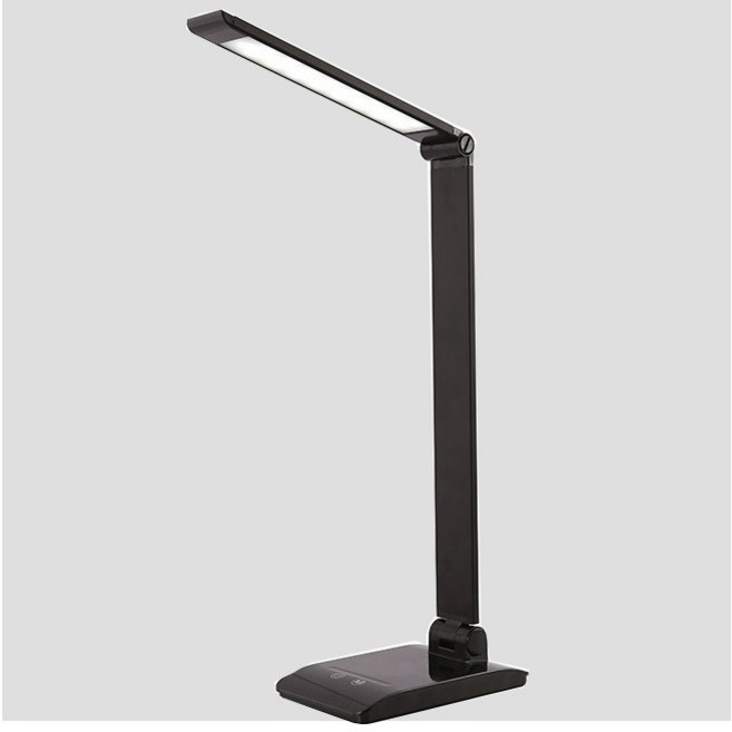 란스코어 LED 스마트 충전 데스크 스탠드 YS-L9003, 블랙