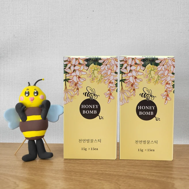 [꿀벌나라]천연벌꿀100% 허니밤 스틱꿀1통(15g 15개), 225g, 1개 - 쿠팡