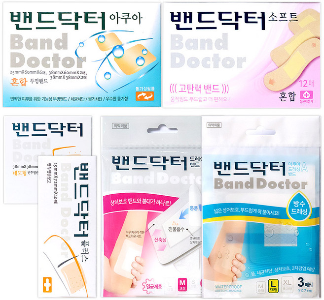 밴드닥터 소프트스킨 아쿠아밴드, 100개입, 10개