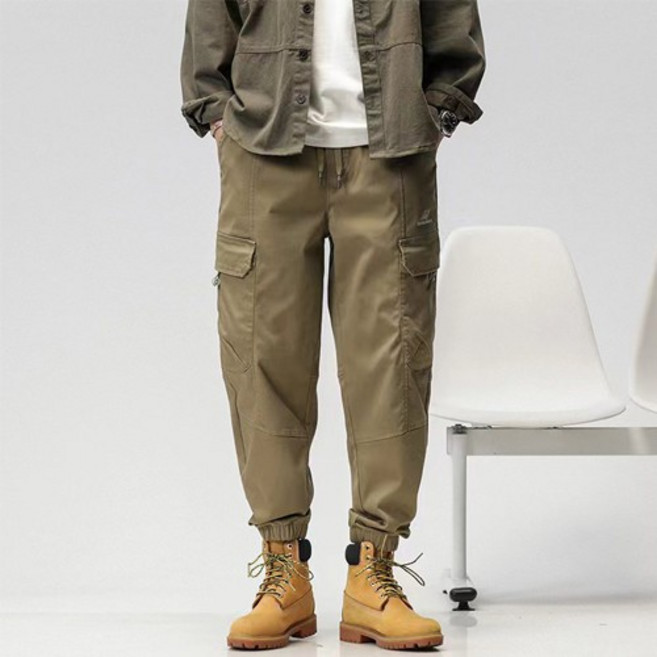 기사미 스트릿패션 스타일 조거 카고팬츠 데일리조거팬츠 아웃도어팬츠 CF00525 카키