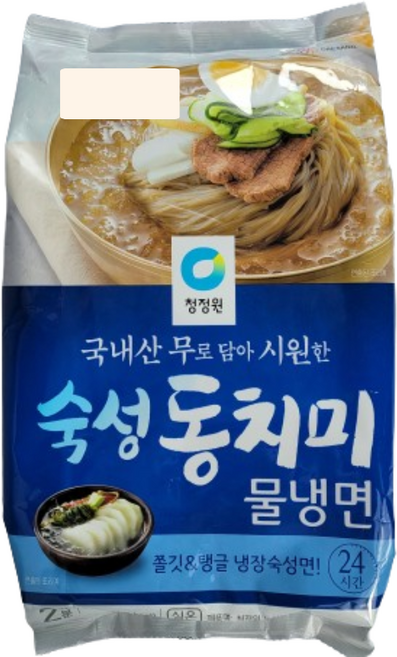 청정원 국내산 무로 담아 시원한 숙성 동치미 물냉면 2인분, 910g, 2개