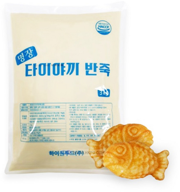 붕어빵 잉어빵 재료 타이야끼 반죽 3kg x 4봉 1세트 HACCP, 4개