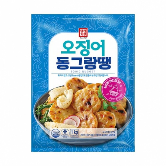 브랜드없음 한성기업 오징어 동그랑땡 1000g x 1봉, 2개, 1kg