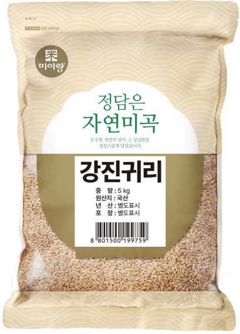 미이랑 국산 강진 귀리쌀 (25년산), 5kg, 1개