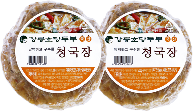 [강릉초당두부] 청국장, 1. 국산청국장 2개, 2개, 200g