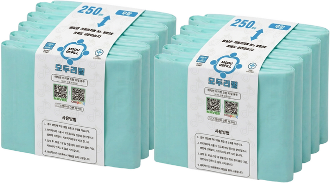 모두리필 250 매직캔 호환 봉투 10매, 10개, 21L