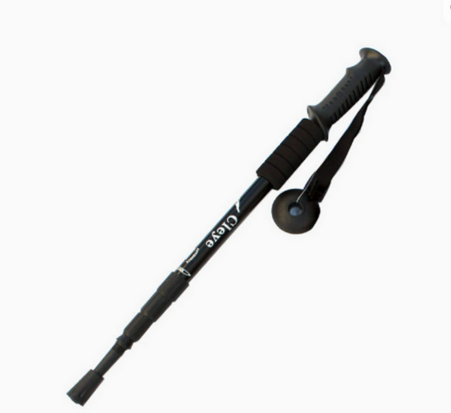 추추파파 경량 접이식 듀랄루민 4단 등산스틱 2p, 블랙, 2개