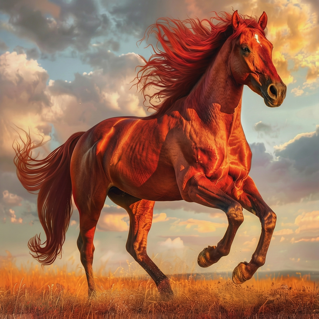 복들어오는 2026 병오년 인테리어 붉은 말 그림 캔버스 액자 풍수지리 액자 국내 UV 인쇄, 20cm x 20cm 캔버스액자+미니이젤