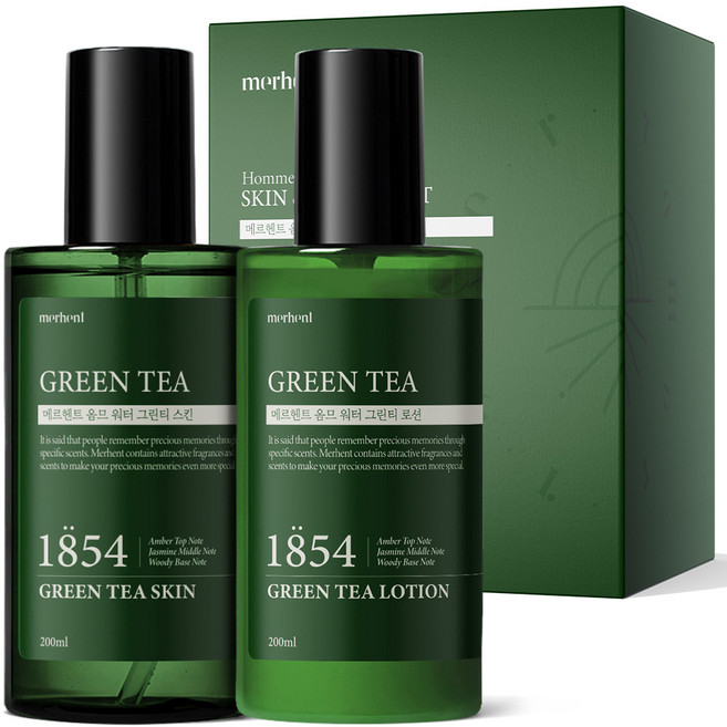 메르헨트 그린티 스킨 로션 올인원세트 대용량 남자 남성 토너 에멀젼 이멀전, 1세트